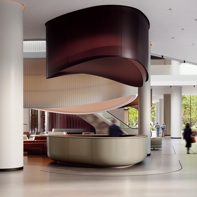 Design of the common areas of a multifunctional business center